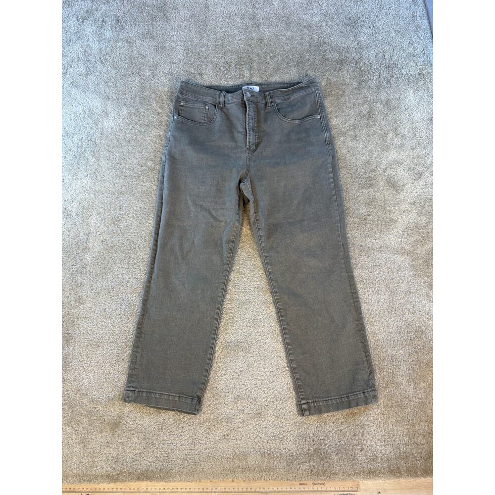 Oat New York Womens Size 32 High Rise Straight Crop Denim Jeans Boho E153